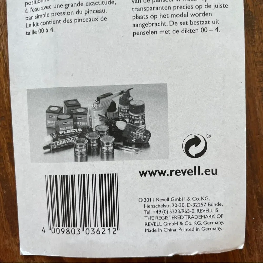 Revell Painta Standard Brush Set Sizes 00-4 Model Making